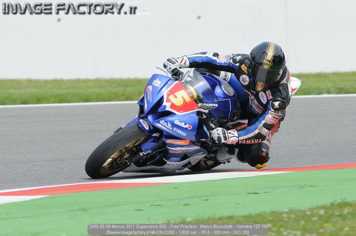 2009-05-09 Monza 3511 Superstock 600 - Free Practice - Marco Bussolotti - Yamaha YZF R6
